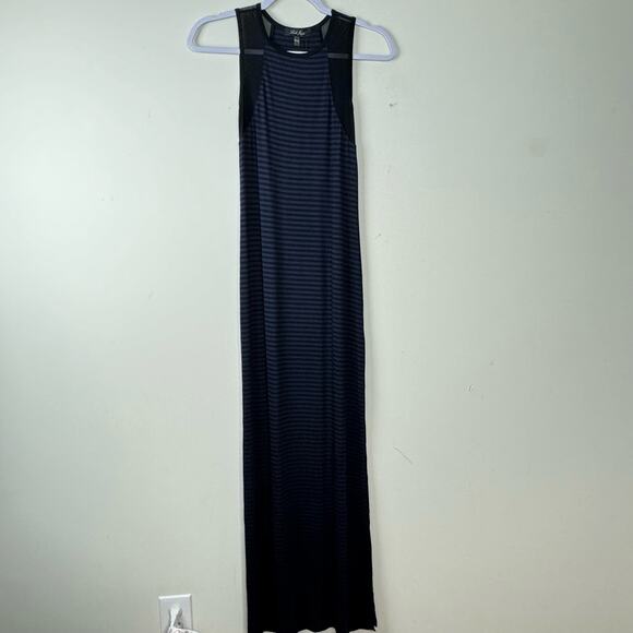 Laila Jayde Mesh Detailed Maxi Dress - Navy/Black NWT Size XS - Picture 3 of 11